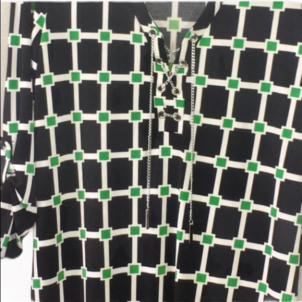 Jules & Leopold Dress Black Green Tie Waist Small - Picture 7 of 8